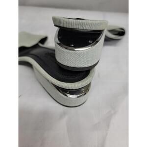 Alexander Wang, Lou, Blue Denim Fabric Open Toe Mules Sandals Size 39/US 8 NEW